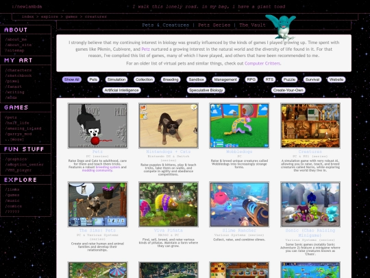 explore/games/creatures screenshot