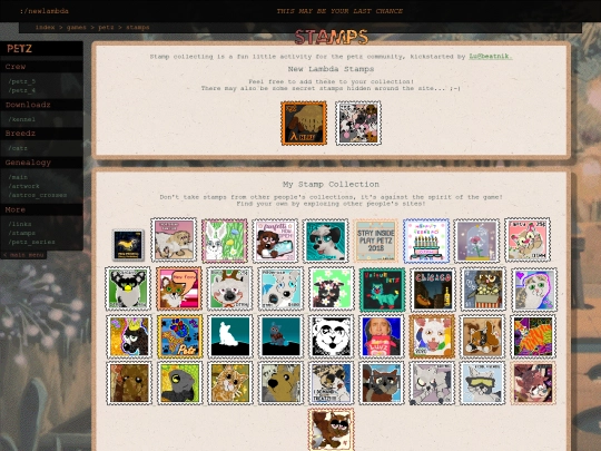games/petz/stamps screenshot
