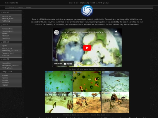games/spore screenshot
