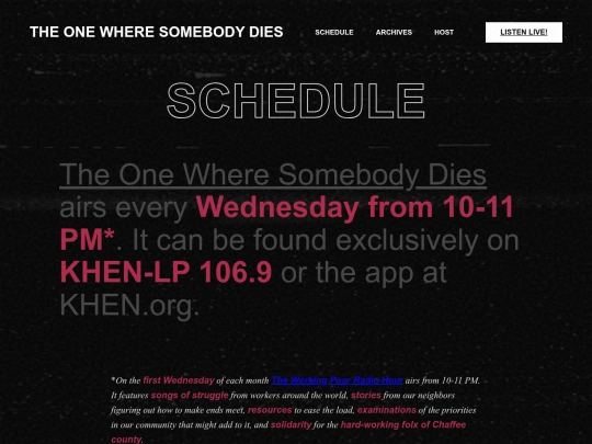 schedule screenshot