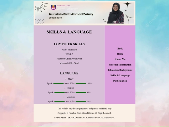 skills&language screenshot
