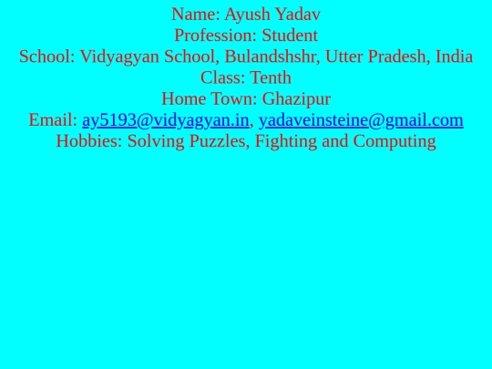 Editor's Profile screenshot