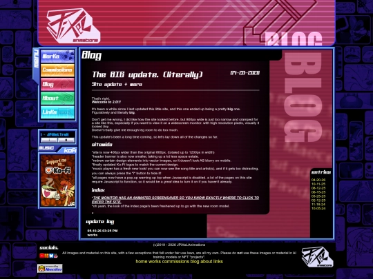 blog screenshot