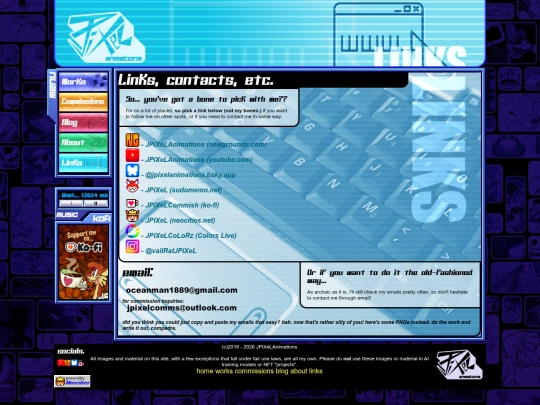 links screenshot