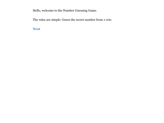 Secret Number Game screenshot