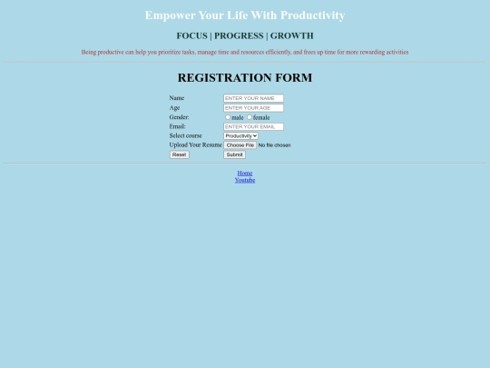 productive/register screenshot