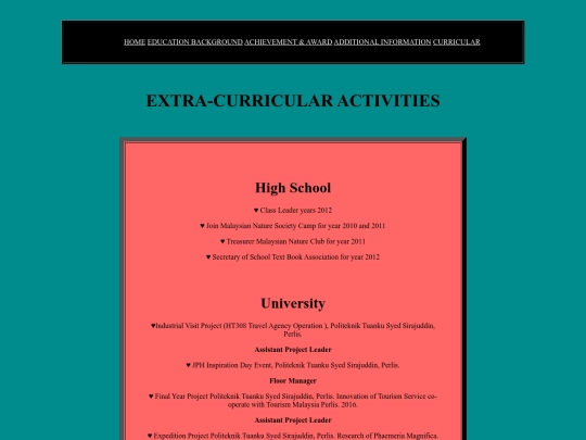 curricular screenshot