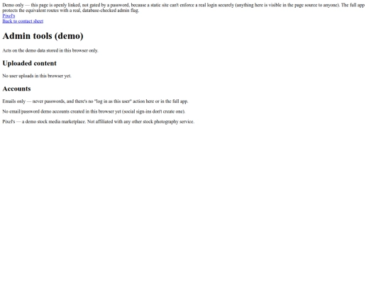 admin-demo screenshot