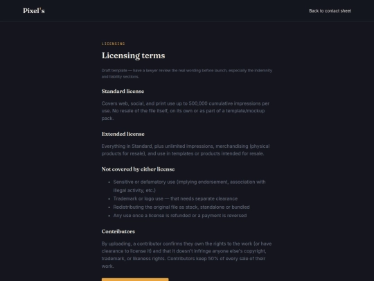 licensing screenshot