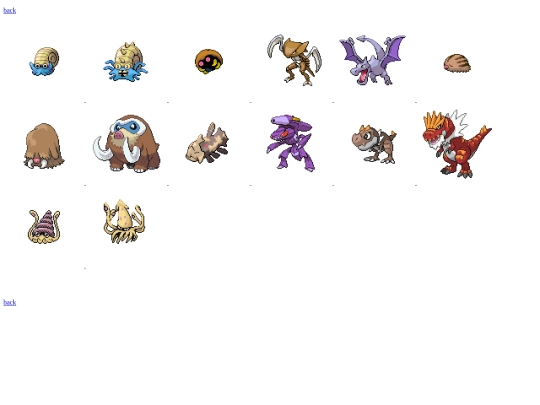 pokemon/fossils screenshot