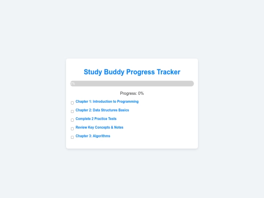 study buddy/progress screenshot