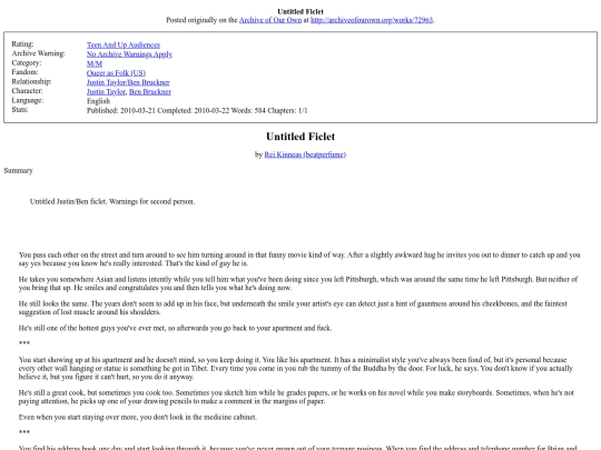 fic/Untitled Ficlet screenshot