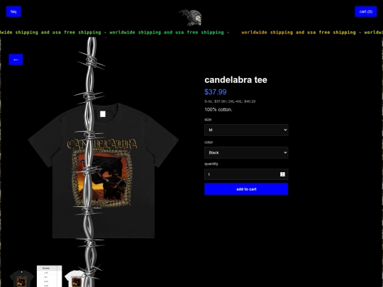 product-candelabra-tee screenshot