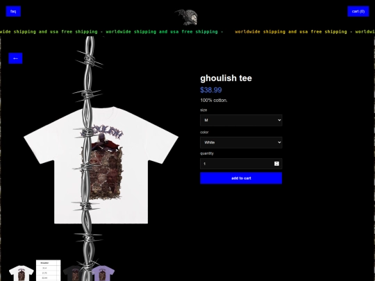 product-ghoulish-tee screenshot