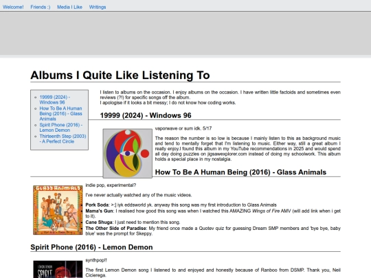 media/albums screenshot