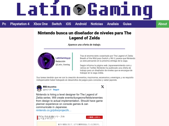 Nintendo busca un diseñador de niveles para The Legend of Zelda  screenshot
