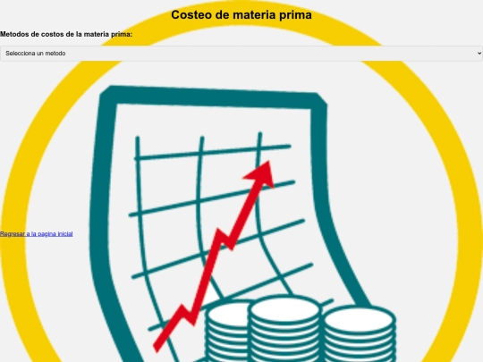 Costeo de materia prima screenshot