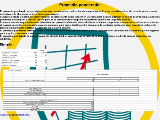 Promedio ponderado screenshot