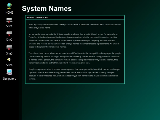 systems/naming screenshot