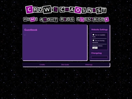 guestbook screenshot