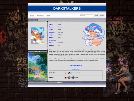 darkstalkers/felicia screenshot