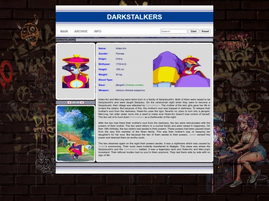 darkstalkers/hsien-ko screenshot
