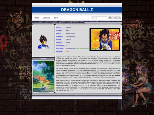 dbz/vegeta screenshot