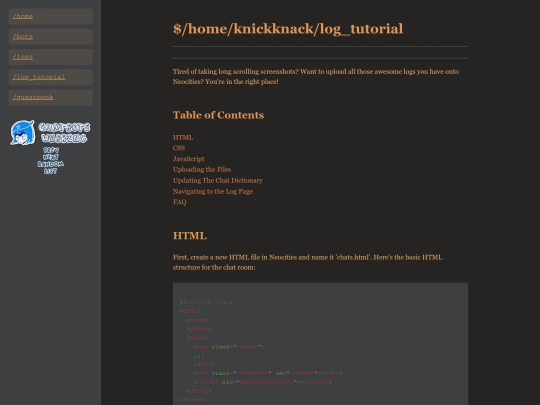 log_tutorial screenshot