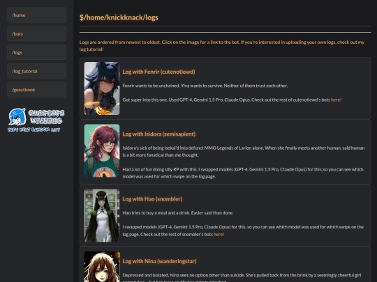 logs screenshot
