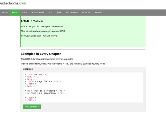 Taller/W3schools screenshot