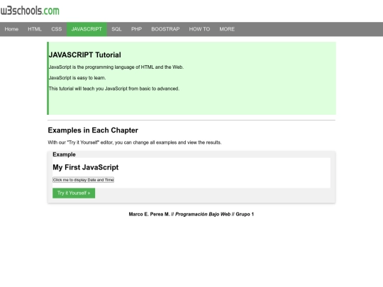 Taller/javascript screenshot
