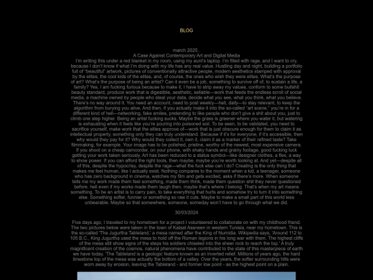 blog screenshot