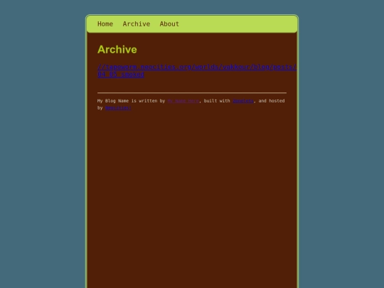 worlds/vakkour/blog/archive screenshot
