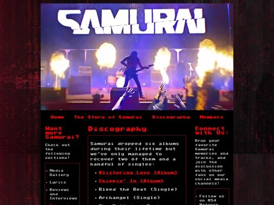 Samurai/Discography screenshot