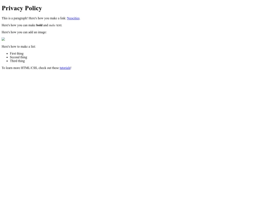 privacy-policy screenshot