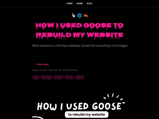blog/posts/how-goose-rebuilt-my-website screenshot
