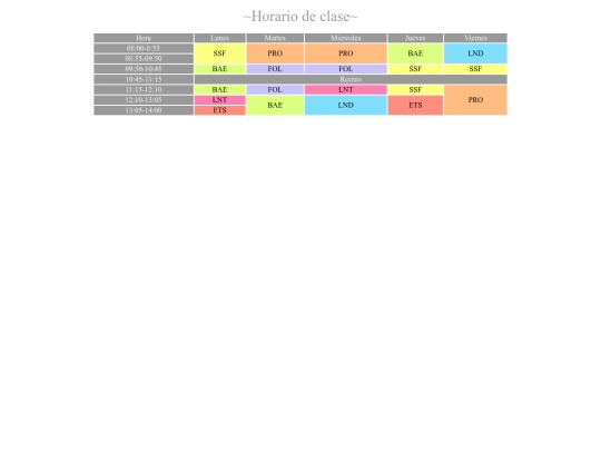 horario screenshot
