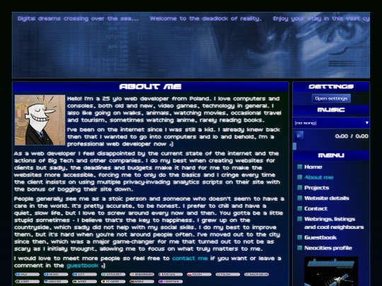 main/about-me screenshot