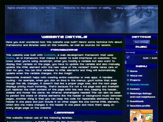 main/website-details screenshot