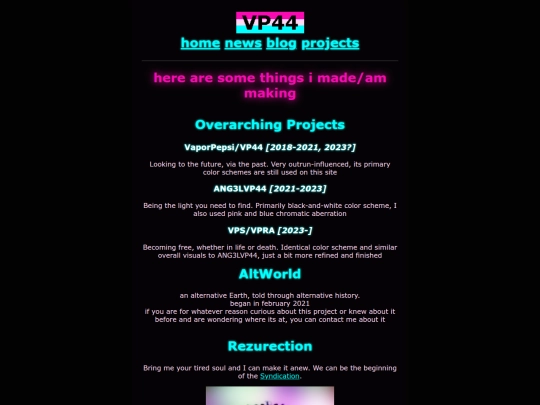 projects screenshot