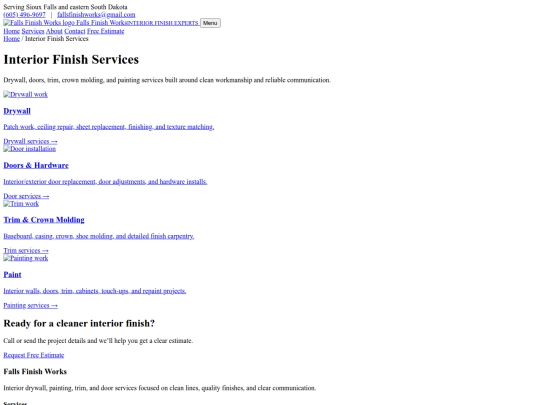services screenshot