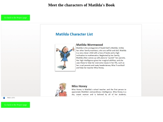 matildacharacters screenshot