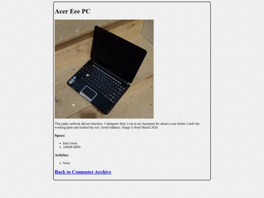 archive-eee screenshot