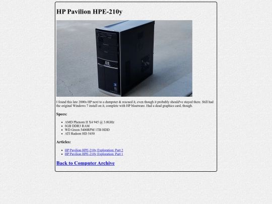 archive-hp-amd screenshot