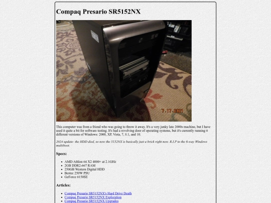 archive-presario screenshot