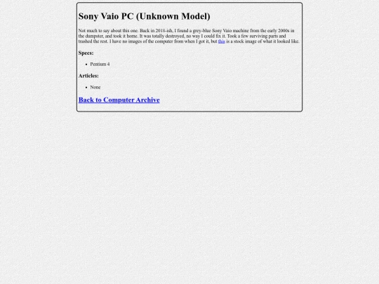 archive-vaio screenshot