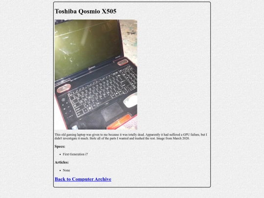 archive-x505 screenshot