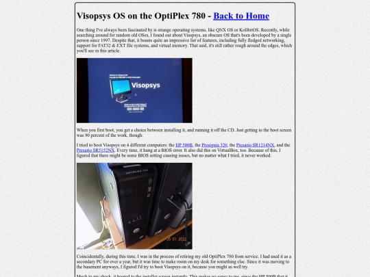 visopsys screenshot