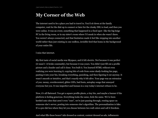 Manifesto screenshot