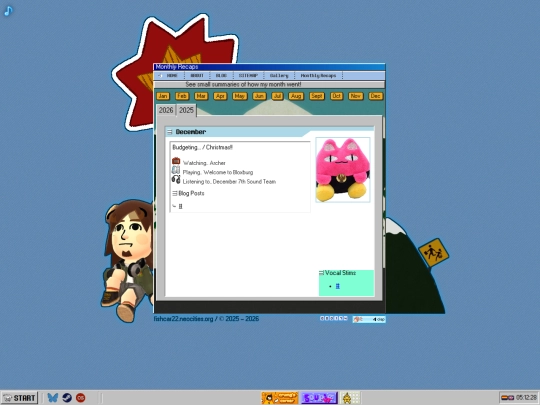 Blog/recaps screenshot
